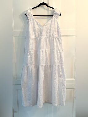 Old Navy White Eyelet Midi Dress XL